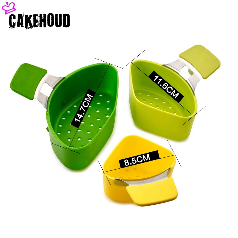 CAKEHOED 3 шт. Складная промывка паром фильтр силиконовая кухонная корзина для