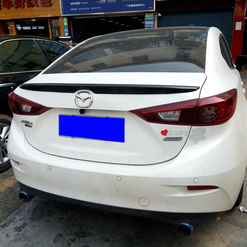 Для Mazda 3 AXELA спойлер- Высококачественный ABS Материал Автомобильный задний праймер цвет Mazda 3 спойлер