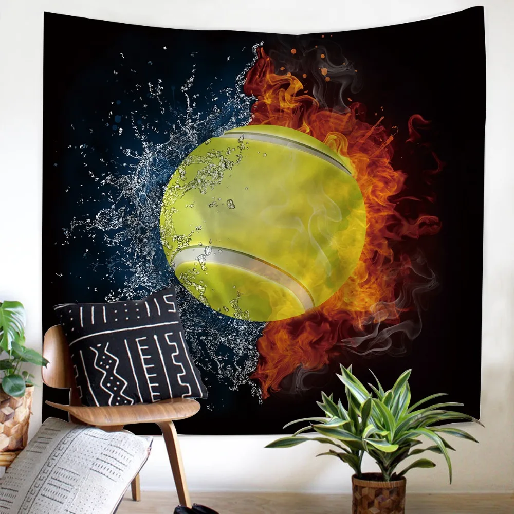 Гобелен с рисунком футбола квадратный Настенный декор спортивный стиль мягкий