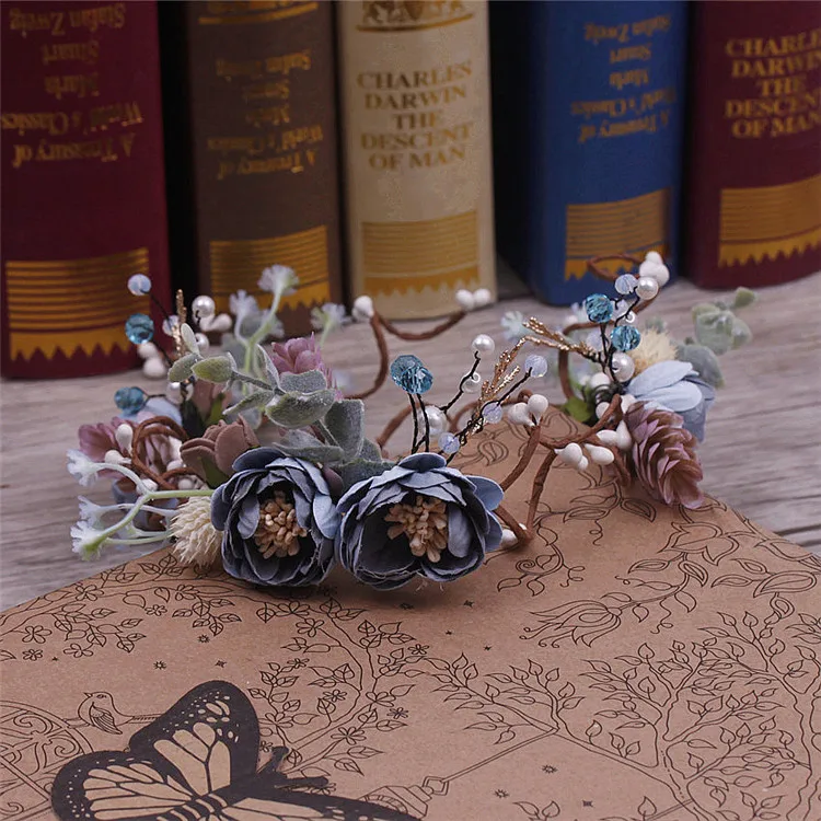 Свадебный головной убор цветочный венок гирлянда Красивая корейская ручная