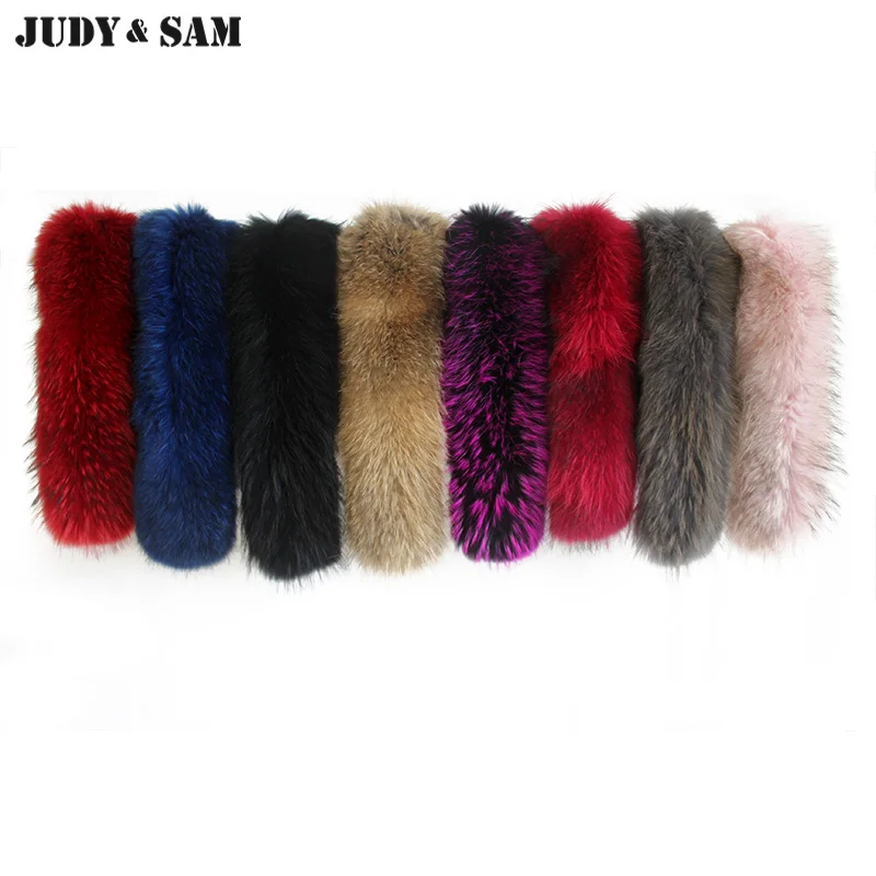 Шарф с воротником из натурального меха енота для меховой парки Wo мужчин s шаль