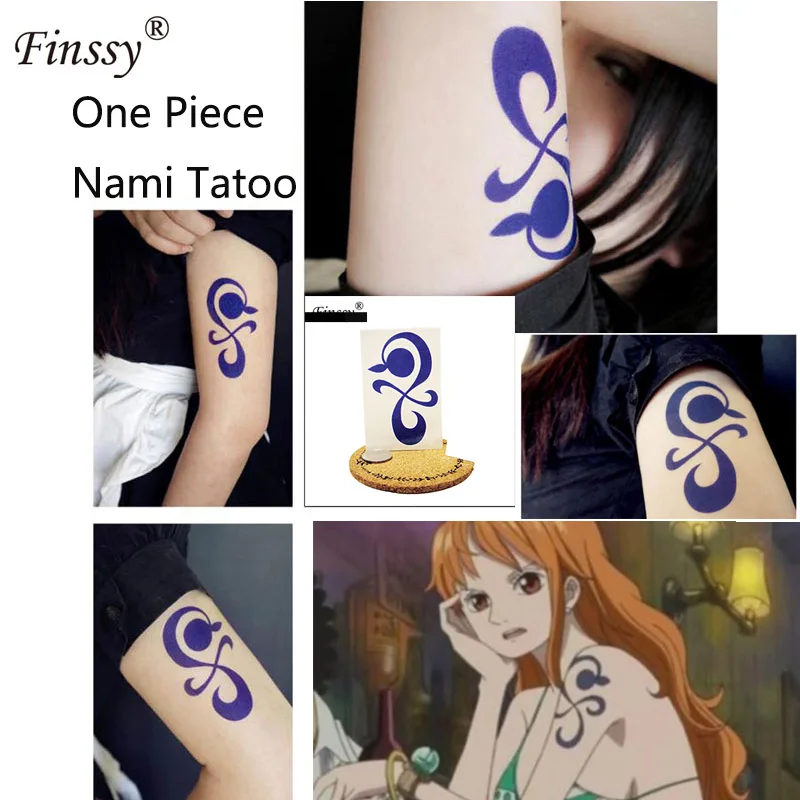 Anime Hatsune D.VA Sasuke Luka Zombie Scar Cosplay Tattoo Trafalgar Law Nami Sticker Gaara Sasuke Fairy Tail Tattoo