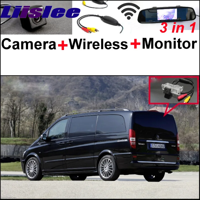 Для Mercedes Benz Vito/V класс 3 в 1 специальная WiFi камера+ беспроводной приемник+ зеркальный экран заднего вида резервная система парковки