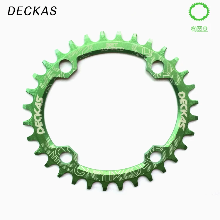 DECKAS Сверхлегкий 104 BCD 32T 34T 36T 38T MTB велосипед узкая широкая цепь Овальная Круглая велосипедная цепь шатун горячая распродажа