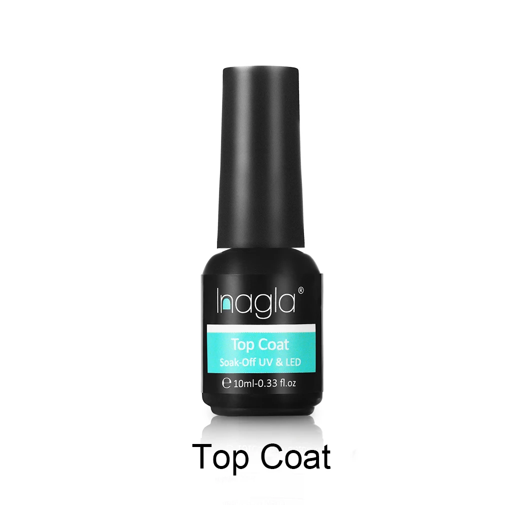 Top Coat Inagla, 10 мл, неоновый цвет, УФ светодиодный светильник, Гель-лак для ногтей, флуоресцентный, макарон, Гель-лак для украшения ногтей, лак для замачивания, Гель-лак - Цвет: Top Coat