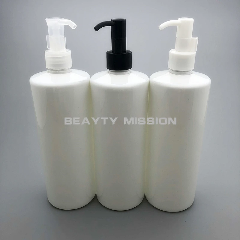 

Белая бутылочка Beauty Mission, 12 шт./лот, 500 мл, насос для эфирного масла для домашних животных, пустые пластиковые бутылочки для очищения масла, мн...