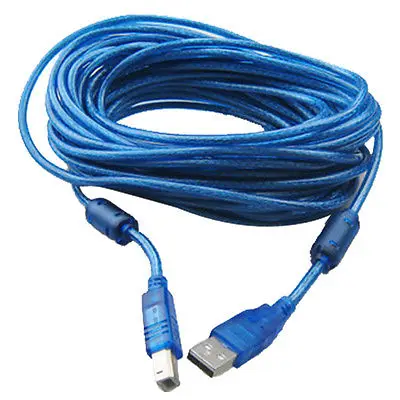 

10M USB2.0 High Speed Printer Scanner A-B Male to Male Extension Cable 30FT Blue