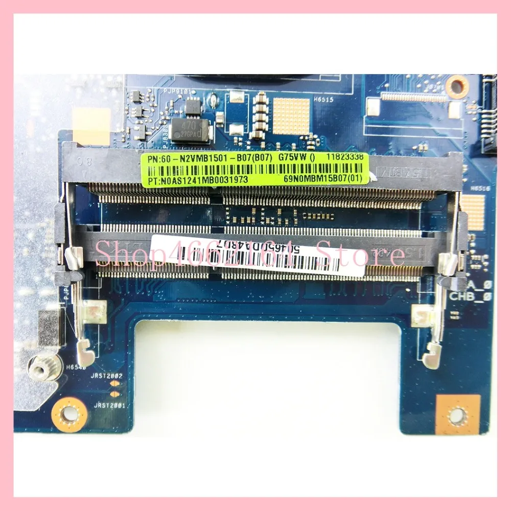 Материнская плата G75VW_MB_3D Connect для ноутбука REV2.4 ASUS G75 G75V G75VW материнская полностью