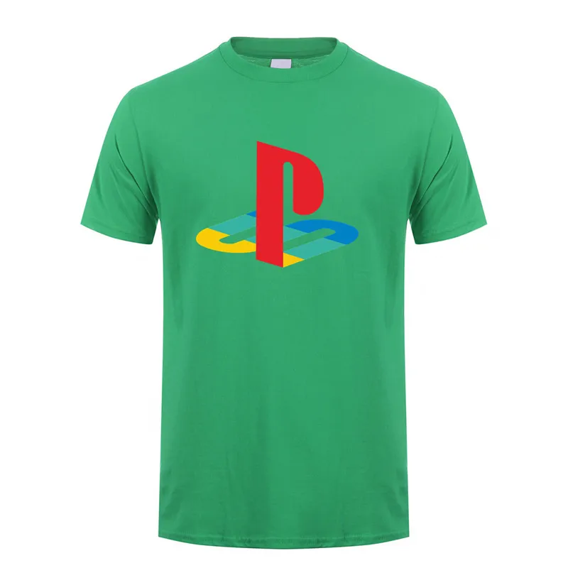 Playstation футболка мужские топы Игра Новая мода короткий рукав футболки мужские футболки - Цвет: Irish Green