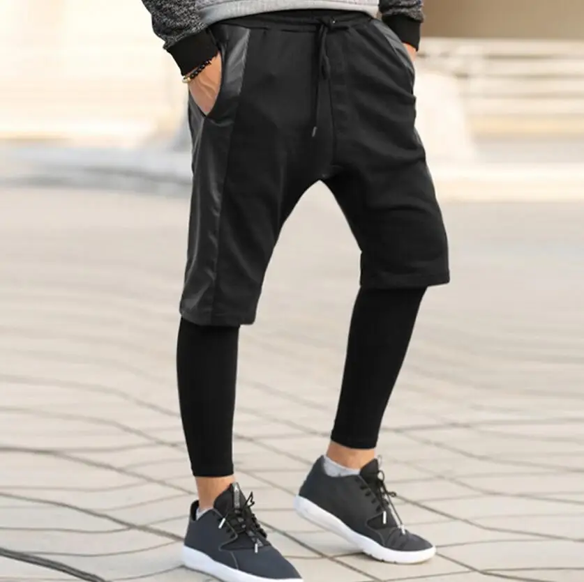 Весенне осенние шаровары для отдыха в европейском и американском стиле черные