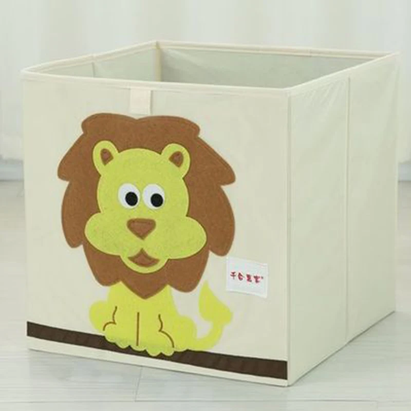 Lion MICCK вышивальная коробка животные мультфильм коробка детская игрушка Одежда Органайзер коробка гардероб нижнее белье Хранение Складной Настольный Органайзер - Цвет: Lion