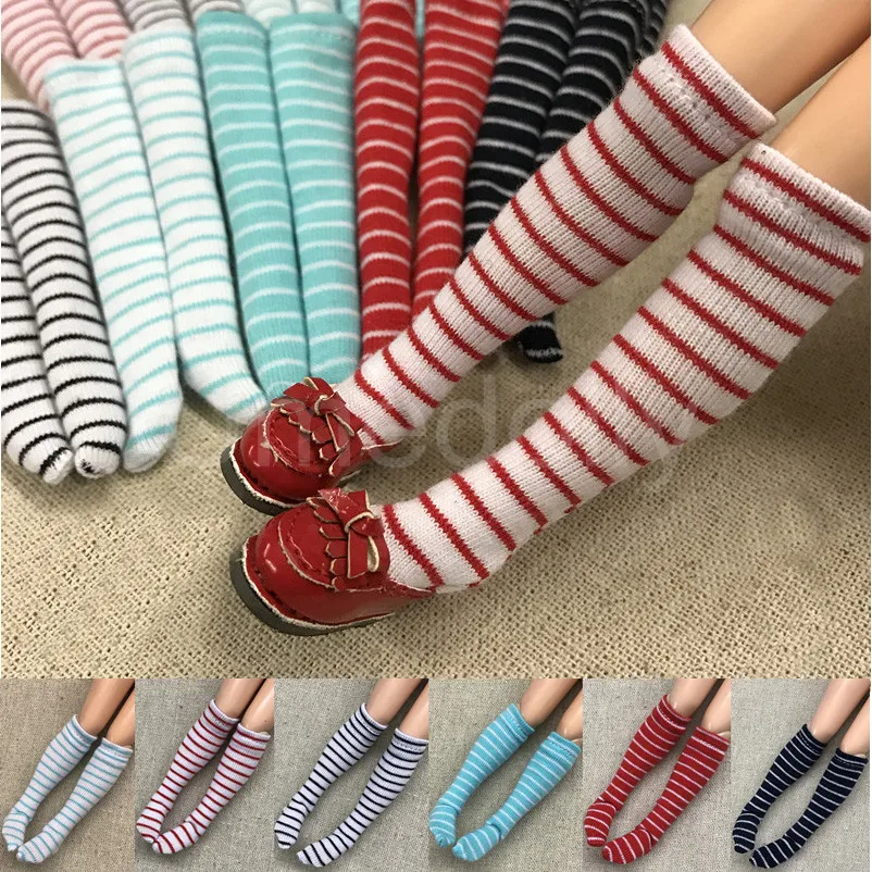 1 пара носков и чулок в полоску для кукол Blyth Pullip Barbies Momoko Azone кукла Licca аксессуары