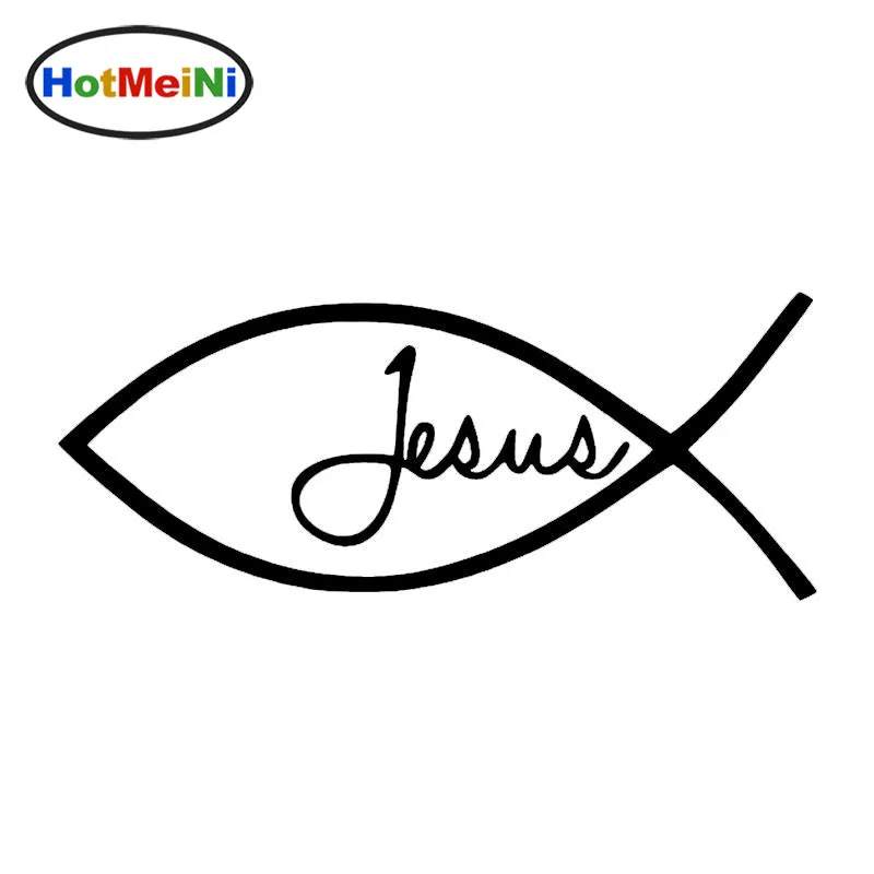 HotMeiNi автомобильный Стайлинг Jesus Fish God религиозная рыба наклейка на автомобиль