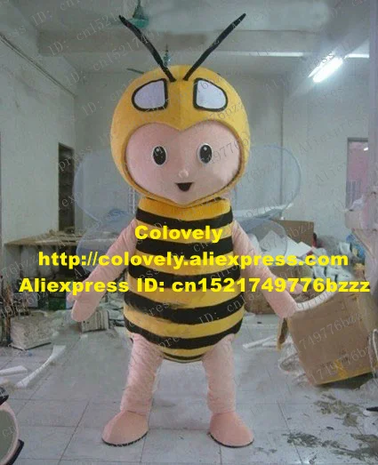 Милый желтый маскарадный костюм с маленькой Пчелкой маскотт пчела пчелиные