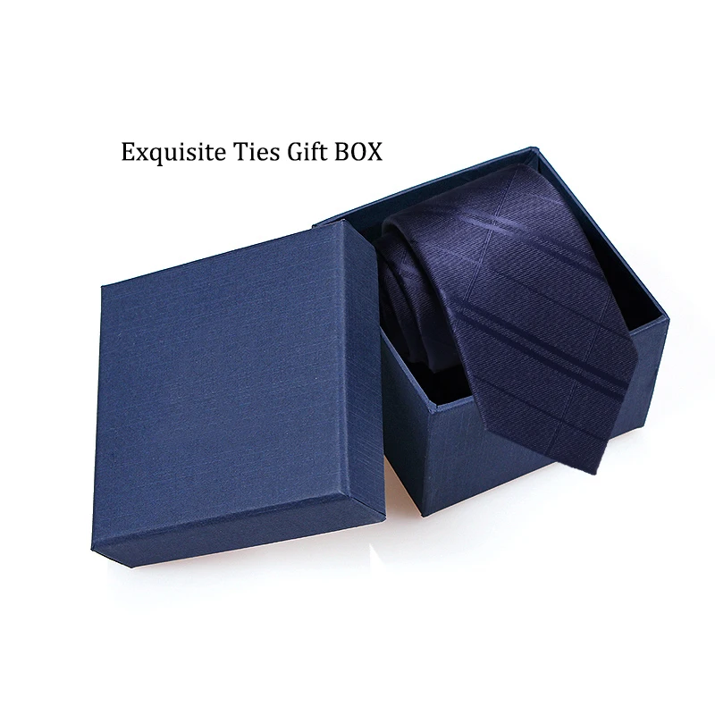 2019 Новые поступления Темно Синие Клетчатые галстуки для мужчин 7 см стандартный