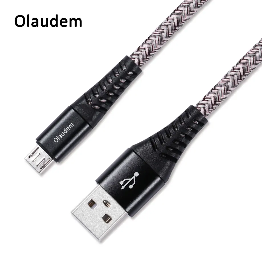 Шейные скобки... телефон кабели Хлопок Плетеный USB Micro кабель быстро зарядный для