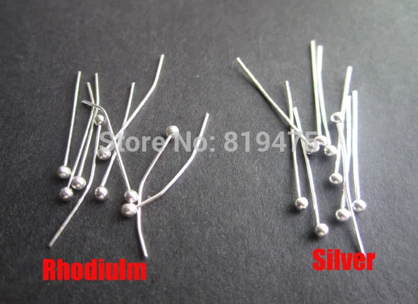 

100Pieces 20MM Ball Head Pins Silver /Rhodium Plated Jewelry Accessory Metal Findings Fittings