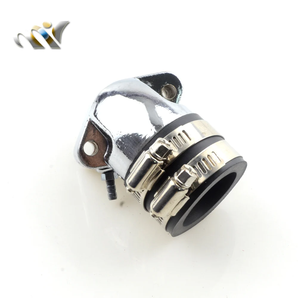 

MOFO Performance chrome Alloy intake manifold for Scooter Moped GY6 125 GY6 150 152QMI 157QMJ / CVK30 Carburetor intake Manifold