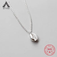 100 sterling silver jewelry coffee bean pendantnecklace for women nice gift