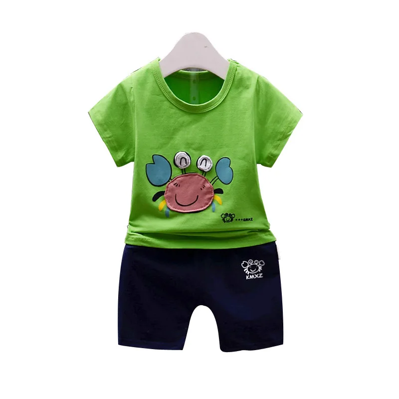 Футболка и шорты для мальчиков с принтом краба|Комплекты одежды девочек| |