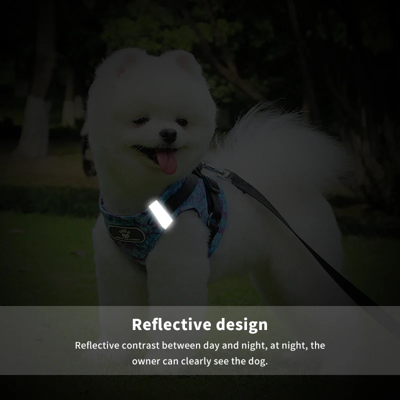 

Dog Harness and Leash Set Breathable Puppy Harness Vest For Small Medium Dogs Reflective Walking Dogs Collars and Harnesses