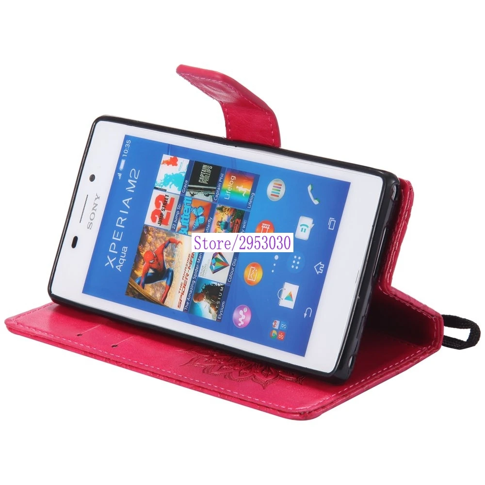 Чехол для Sony Xperia M2aqua D 2302 2303 кожаный чехол-бумажник с откидной крышкой M2 M 2 Aqua LTE D2302