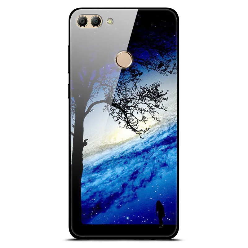 13 Для huawei P Smart Enjoy 7S чехол из закаленного стекла с изображением планеты космос, стеклянный чехол-накладка для huawei P Smart Coque Shell PSmart - Цвет: 13