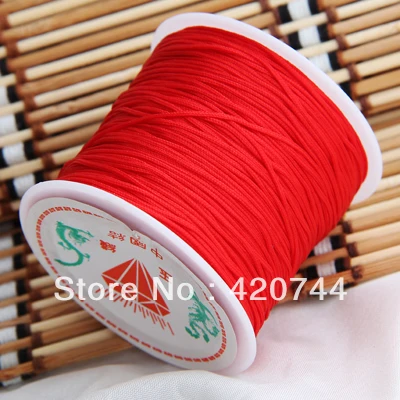 Красный нейлоновый шнур для украшений длиной 40 м 10 рулонов|thread 1mm|cord threadjewelry cord |