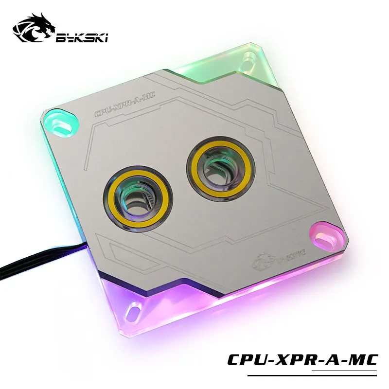 Bykski cpu-XPR-A-MC-V2 RBW RGB Led cpu водяного охлаждения блок для Intel 115x2011 2066 серебристый