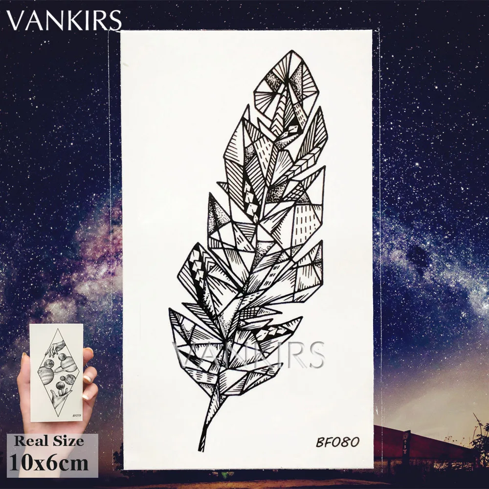 VANKIRS Black Wreath Leaf Fake Waterproof Tattoos Stickers Body Chest Arm Painting Tatto Temporary Women Girls Custom Art Tattoo |