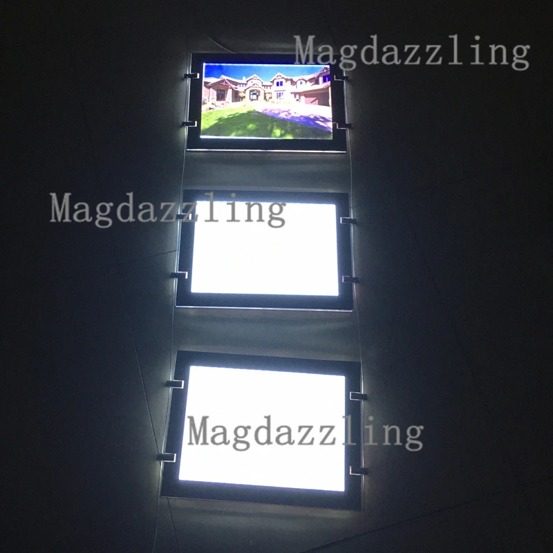 12 шт. двусторонняя акриловая Светодиодная панель для окон A3 магнитная открытая