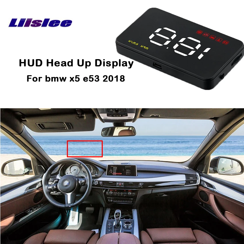 Liislee для bmw x5 e53 2018 дисплей на голову HUD Автомобильный навигационный A1000