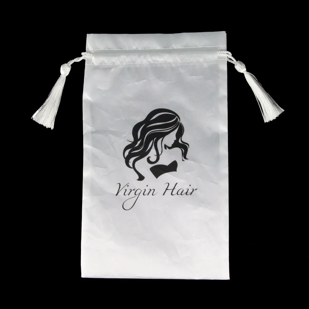 5 шт белые натуральные волосы упаковочная сумка с шнурком пучки для наращивания