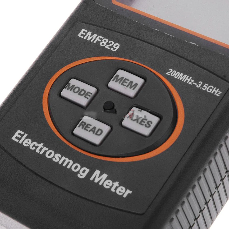 Emf829 профессиональная цифровая electrosmog метр Портативный agnetic высокая частота поле интенсивность метр индикатором ЭДС тестер PAC