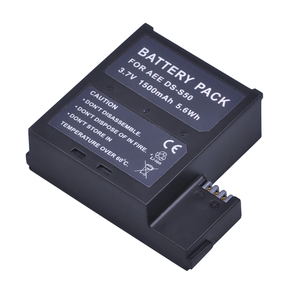 1 шт. 1500 мА/ч DS-S50 DSS50 S50 Батарея + USB двухканальный Зарядное устройство для AEE D33 S51 S60