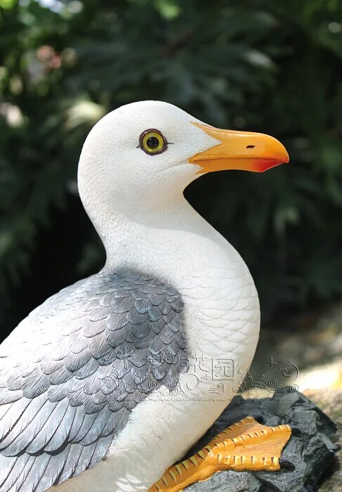

Creative American Garden Courtyard Decoration Animal Decoration Pool Rockery Landscaping Simulation Big Seagull Crafts