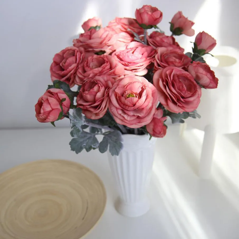 Искусственные цветы Шелковый цветок европейская осень яркие пионы Маргаритка