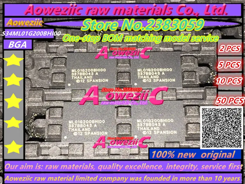

Aoweziic 100% Новый оригинальный S34ML01G200BHI000 S34ML01G200BHI00 ML01G200BHI00 чип памяти BGA