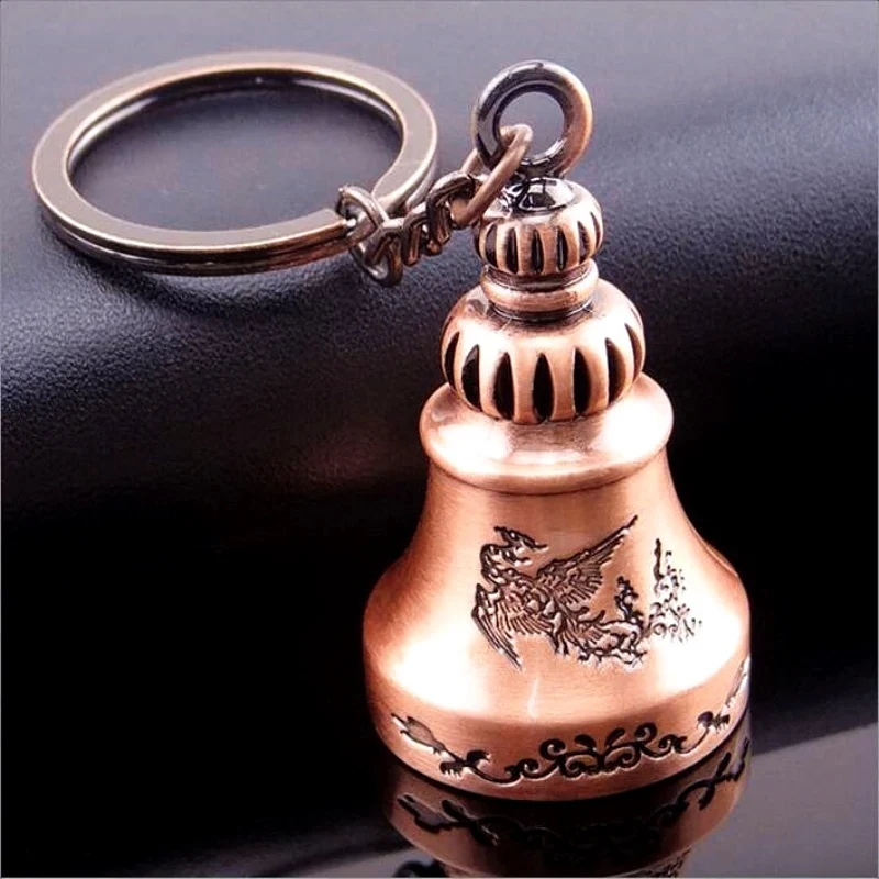 3 Color New Design Diy Handmade Keychain Bell Chain Chinese Lucky Keepsake Lubov Love Symbol Tibet Copper embrace Buddhism | Украшения и