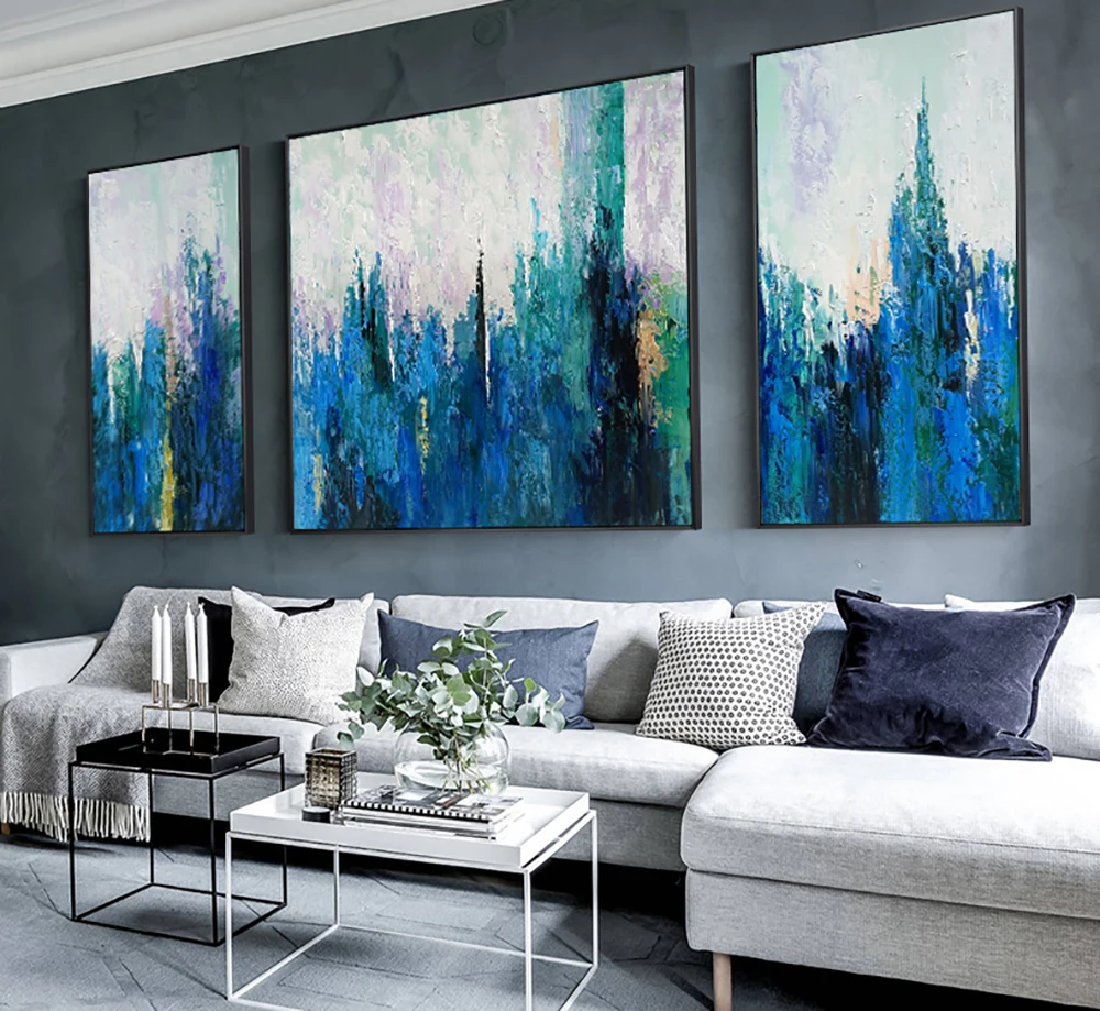 Laminas decorativas pared cuadros абстрактная картина настенная живопись для гостиной большой