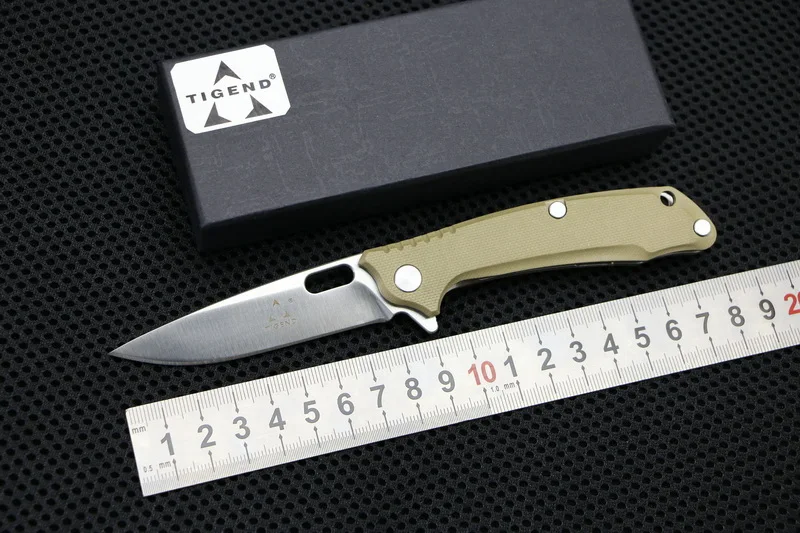 TIGEND 1809 G10 Ручка 9CR14 лезвие Флип складной нож Кемпинг Открытый Рыбалка EDC Рюкзак Карманный инструмент кухонный нож для фруктов - Цвет: Sanding