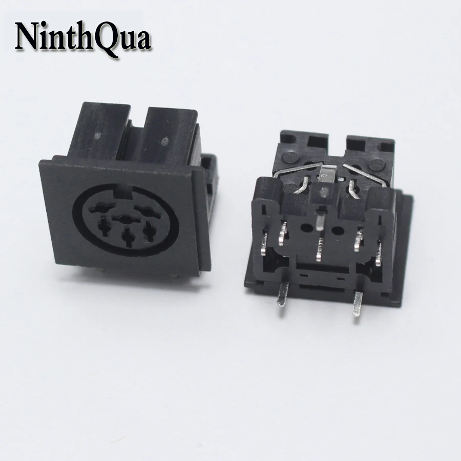 1pcs DS 6P Female Jack Connector with Singal terminals PS2 6Pin DC Power Panel Mount Solder Chassis Adapter