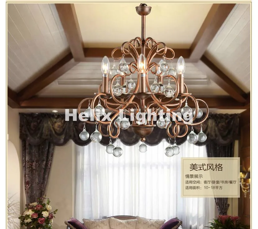 Винтажная металлическая люстра скандинавский черный железный Креатив кофейная