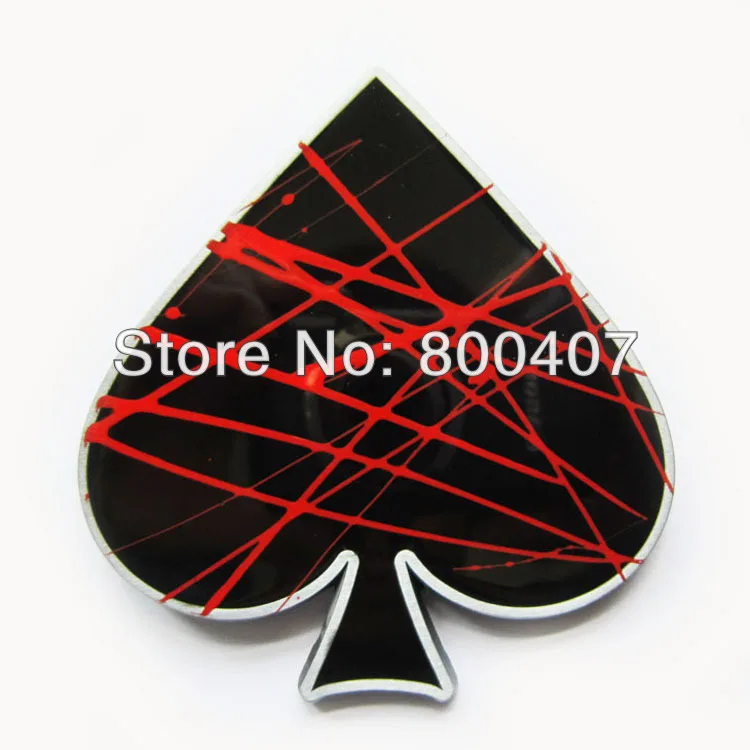 

Distribute Vintage Black Red Doodle Spade Belt Buckle BUCKLE-CS016RD Free Shipping
