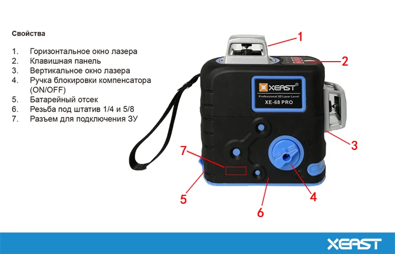 XEAST XE-68R Pro лазерный уровень 12 линий 3D уровень самонивелирующийся 360 горизонтальный и вертикальный крест супер мощный красный лазерный уровень