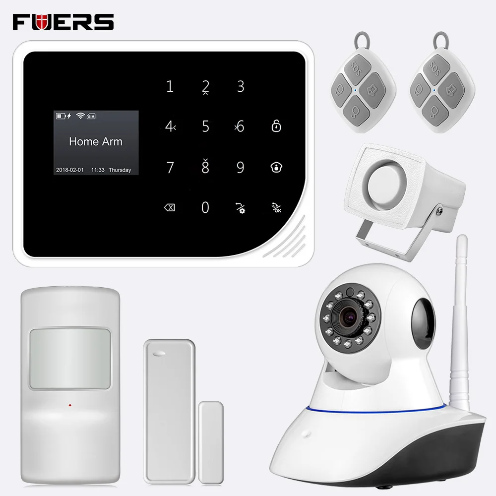 Fuers новинка 2019 WiFi Беспроводная GSM сигнализация S5 система безопасности домашняя