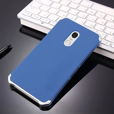 silver blue Для xiaomi redmi note 4x чехол 3 ГБ 32 ГБ алюминиевая металлическая Рамка PC задняя крышка для redmi note 5 6 7 Pro Чехол funda note 4 x+ посылка - Цвет: silver blue