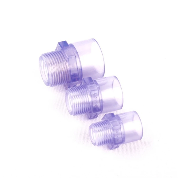 5 шт. разные размеры прозрачный ПВХ Мужская резьба прямое соединение