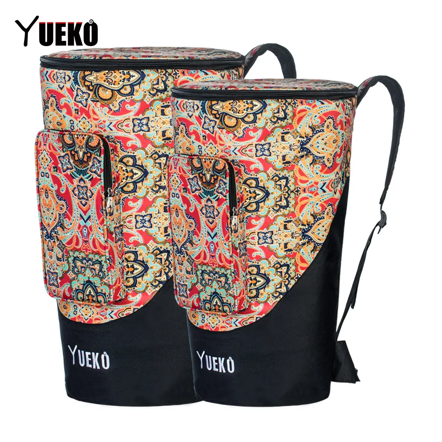 YUEKO Djembe Bag Sturdy Shoulder Straps High Quality and Durable African Drum Triple-layer Construction 12/14 inch | Спорт и