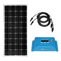 solar charger panel 18v 100w solar kit solar charger solar charge controller 12v24v 10a caravan car camp rv motorhome led